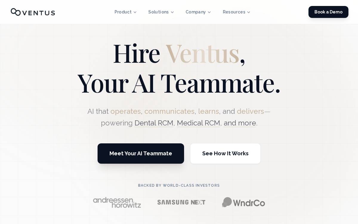 Ventus website preview