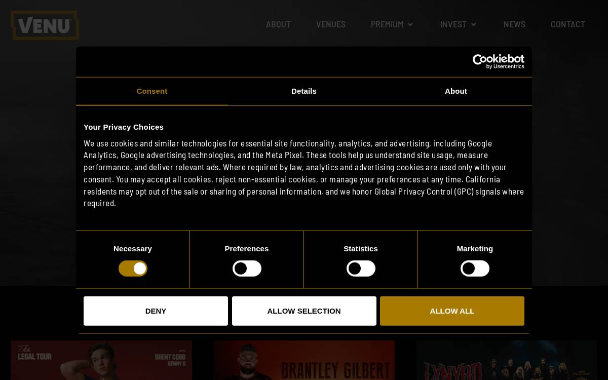 VENU website preview