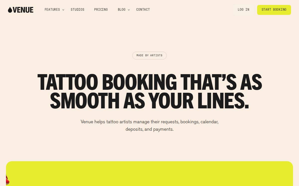 Venue.ink website preview