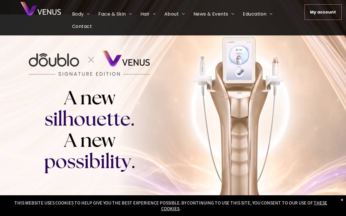 Venus Concept website preview