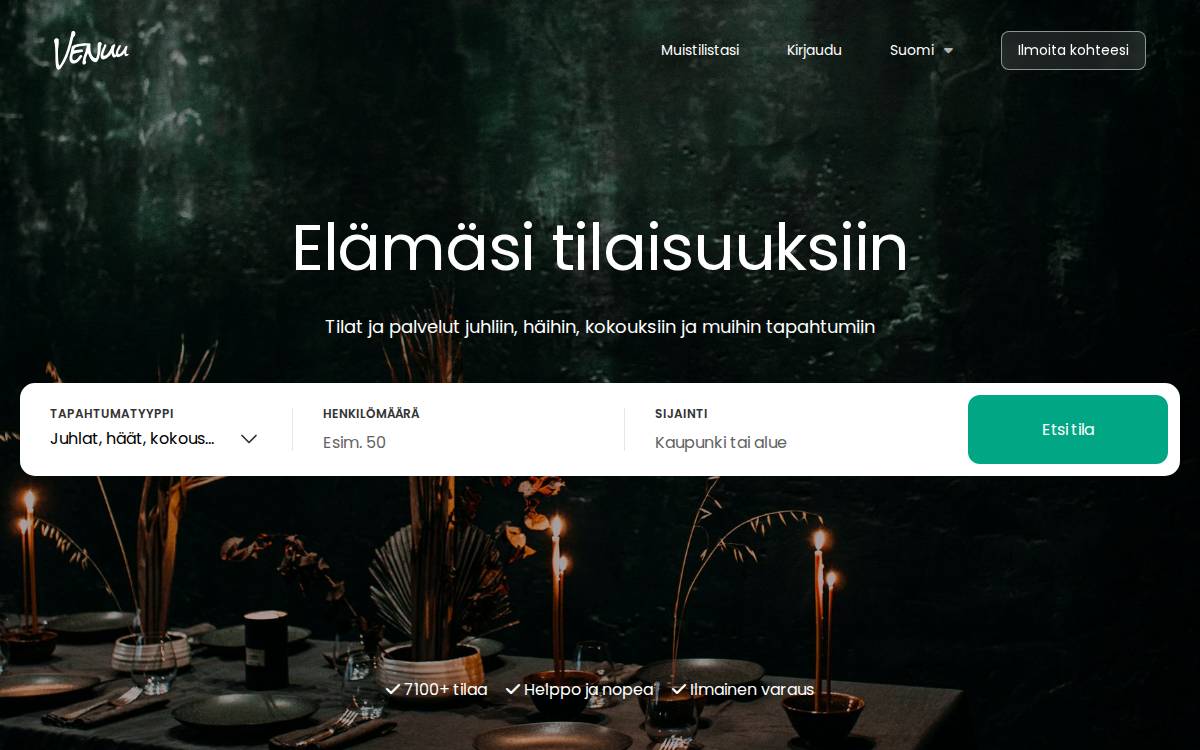 Venuu website preview