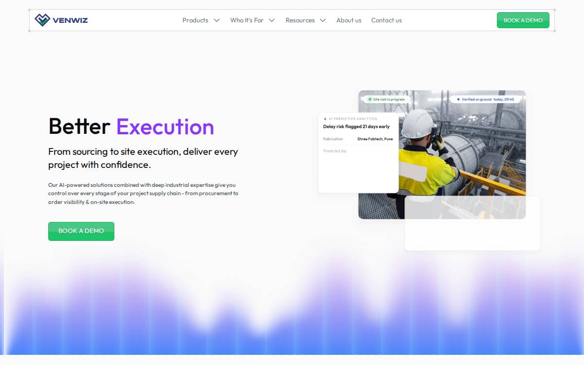 VenWiz website preview