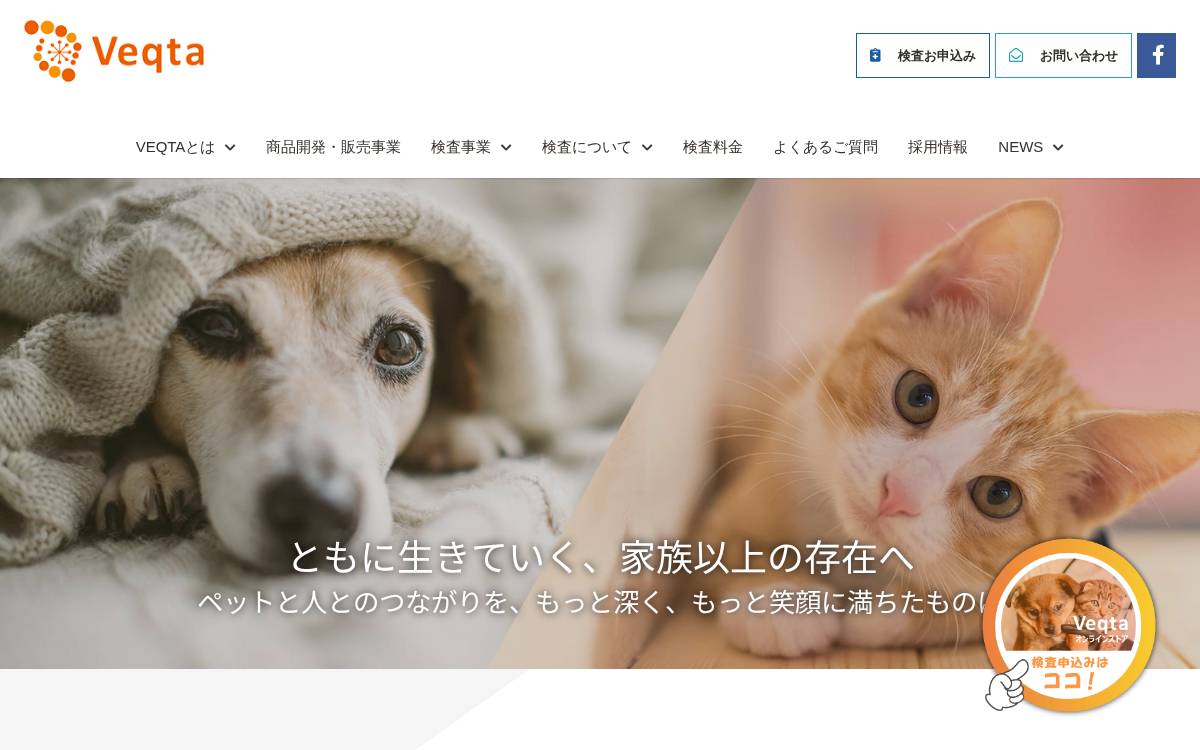 株式会社VEQTA website preview