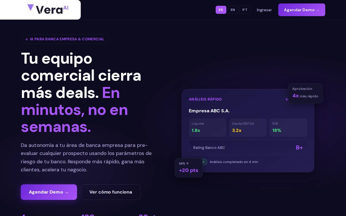 Vera App website preview
