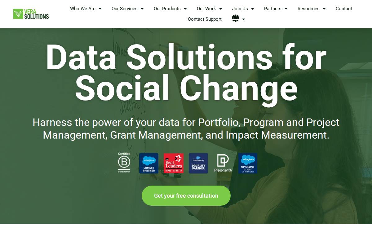 Vera Solutions website preview