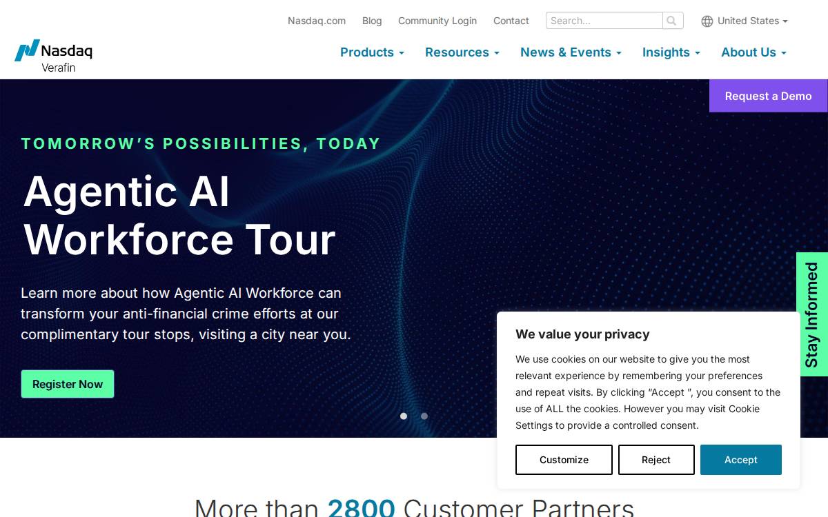 Verafin™ Inc. website preview