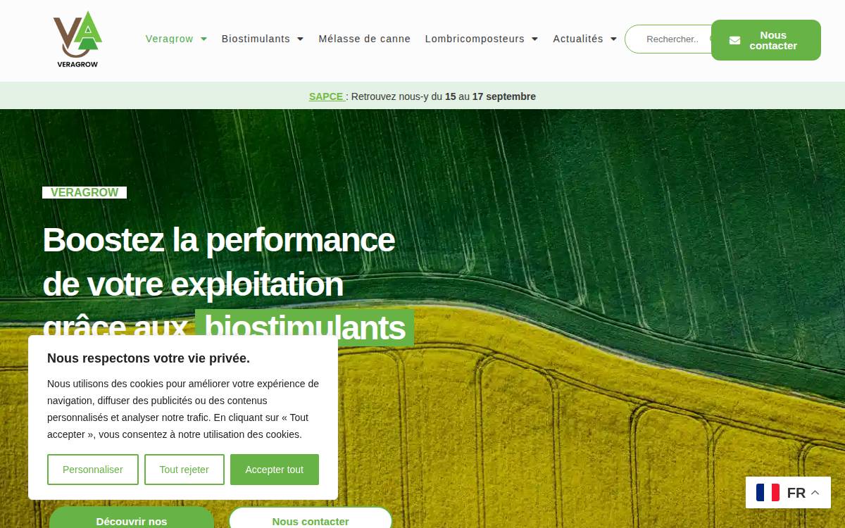Veragrow website preview
