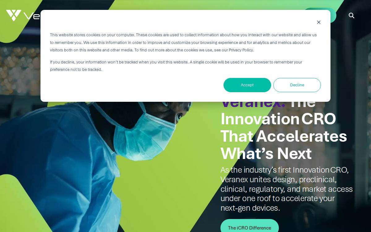 Veranex website preview