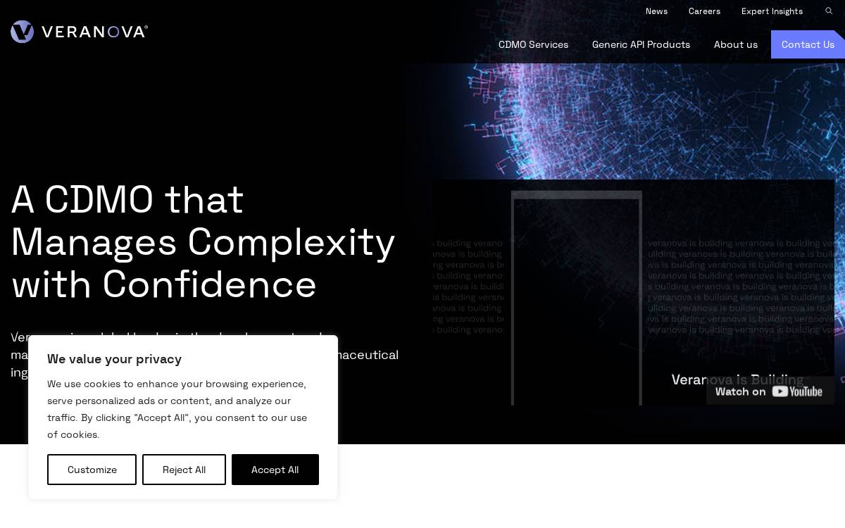 Veranova website preview