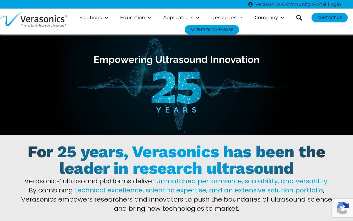 Verasonics website preview