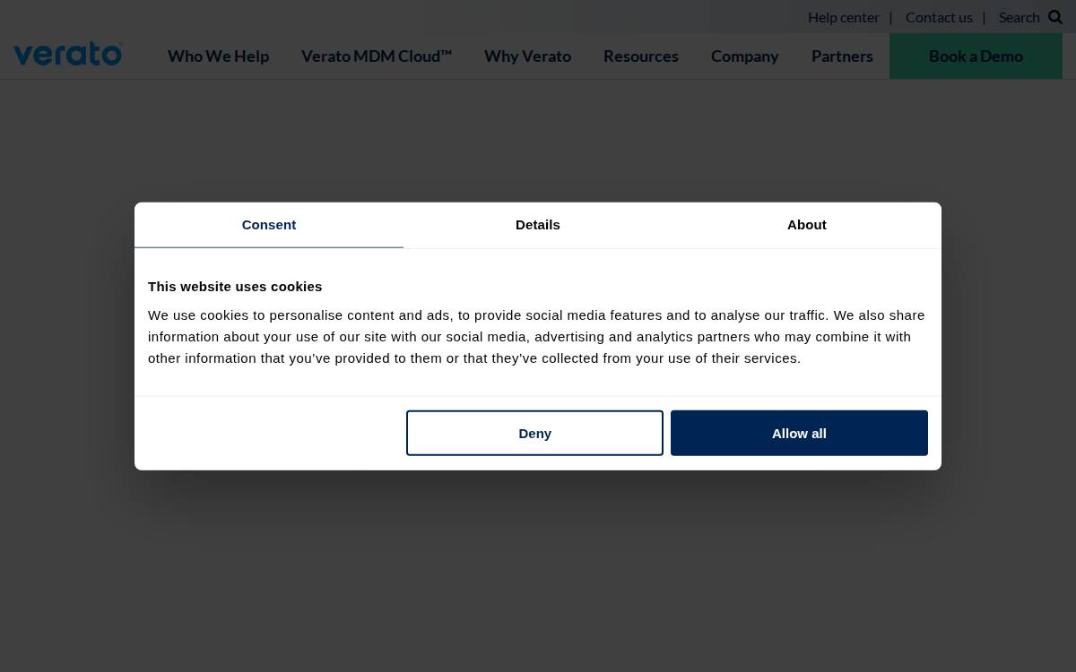 Verato website preview