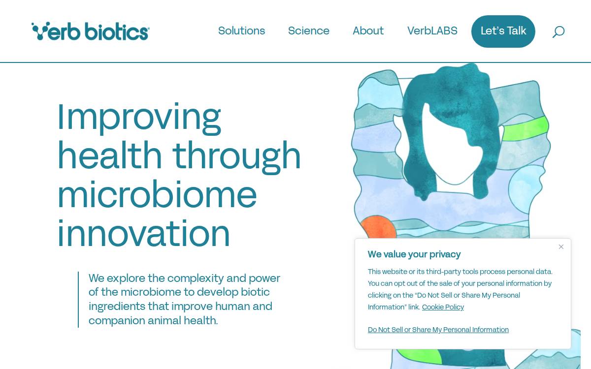 Verb Biotics website preview