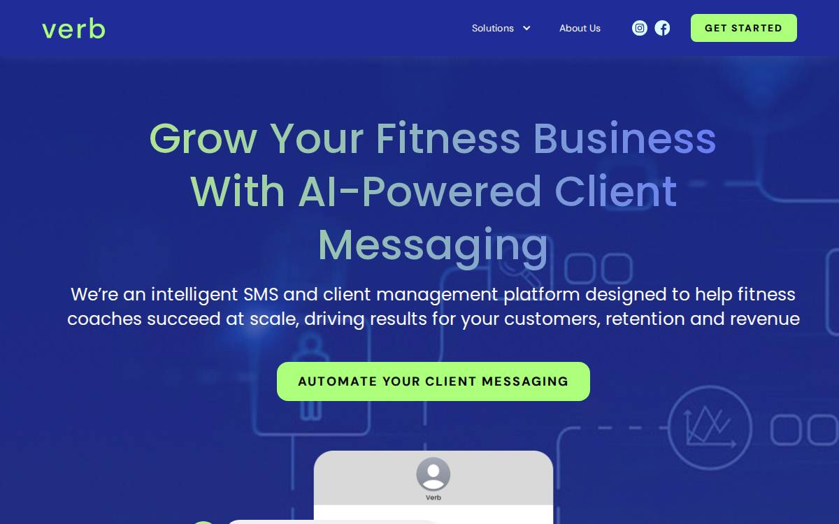 Verb website preview
