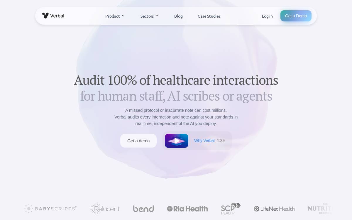 Verbal website preview