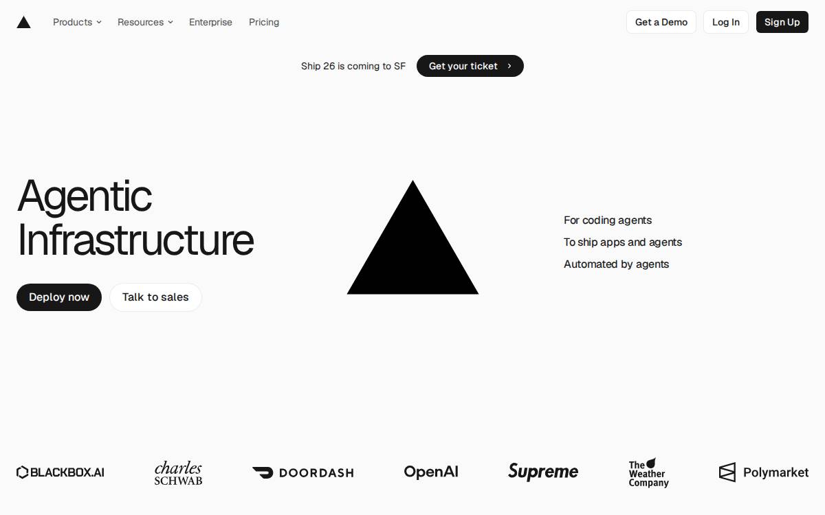 Agentic infrastructure website preview