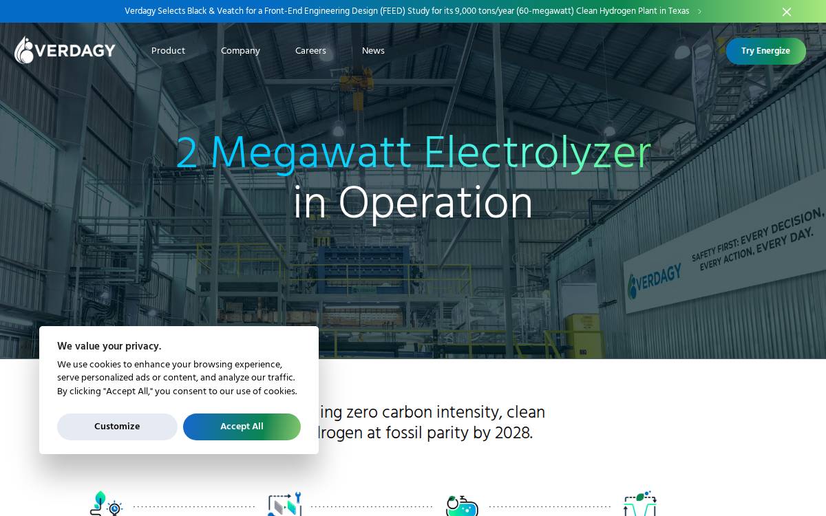 Verdagy website preview