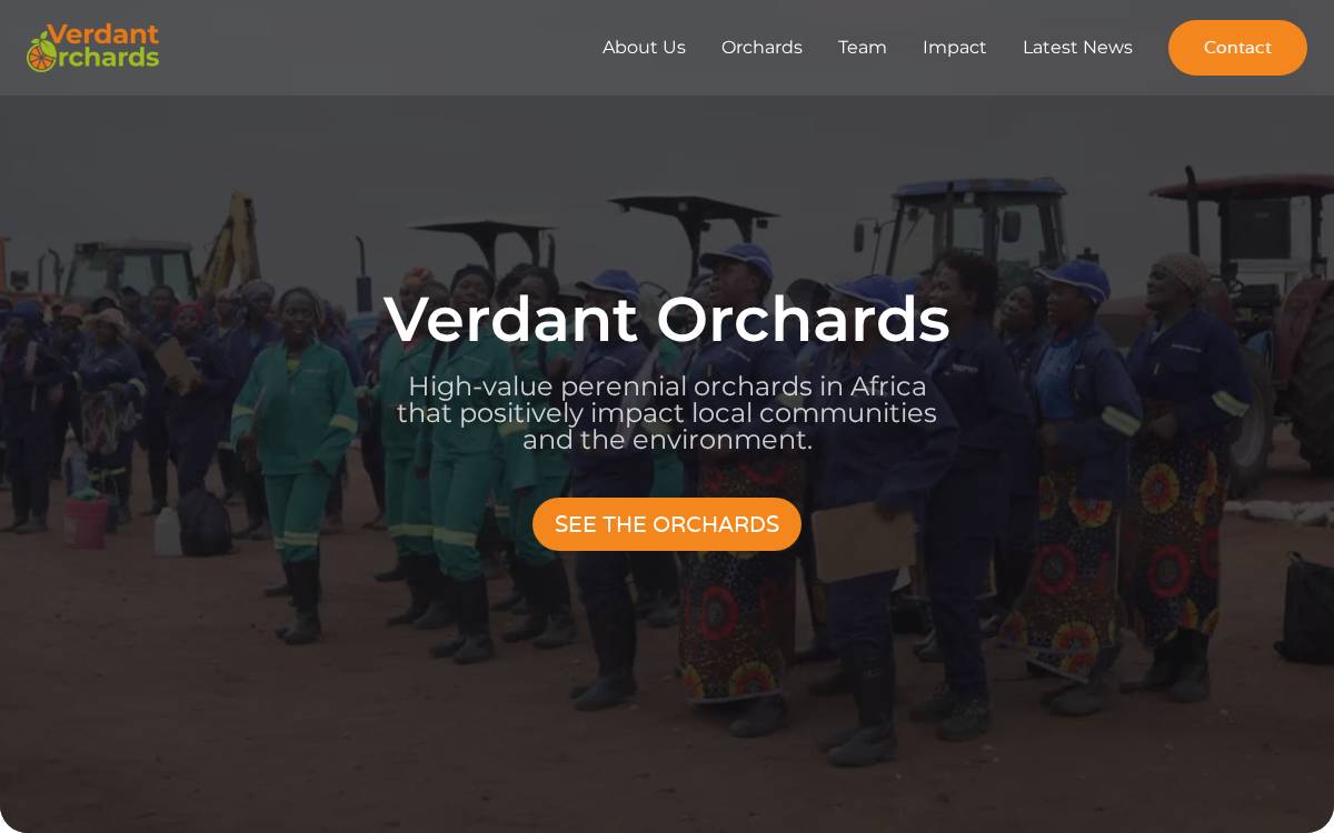 Verdant Orchards website preview