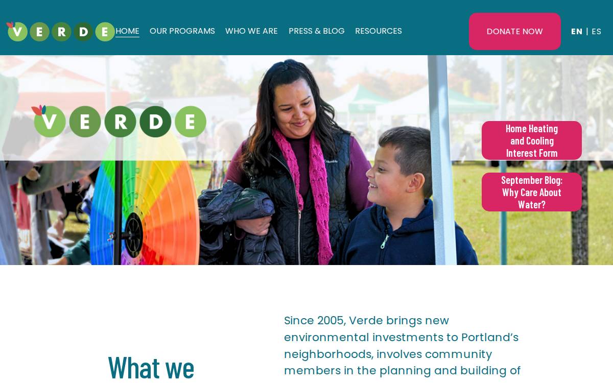 Verde website preview