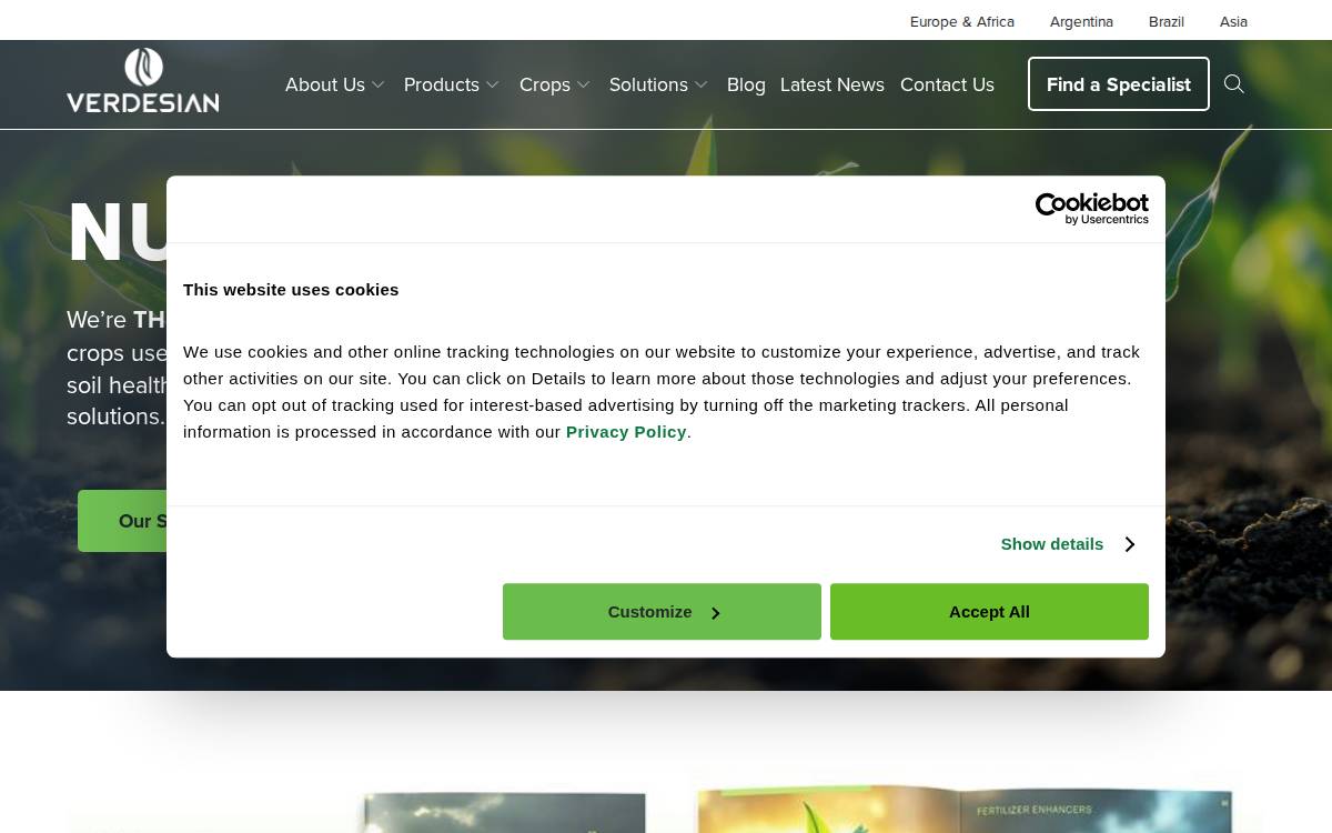 Verdesian Life Sciences website preview