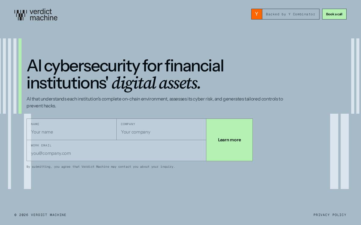 Verdict Machine website preview