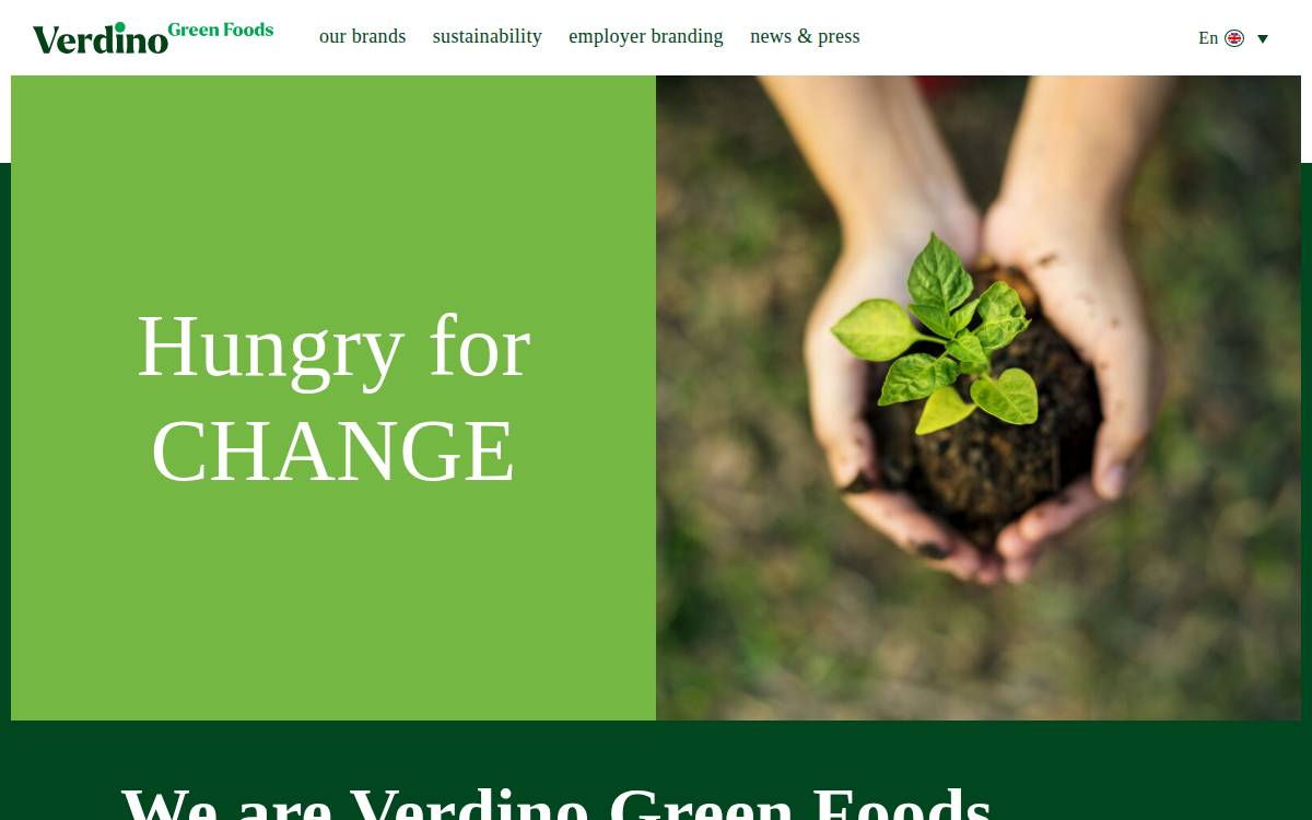 Verdino Green Foods website preview
