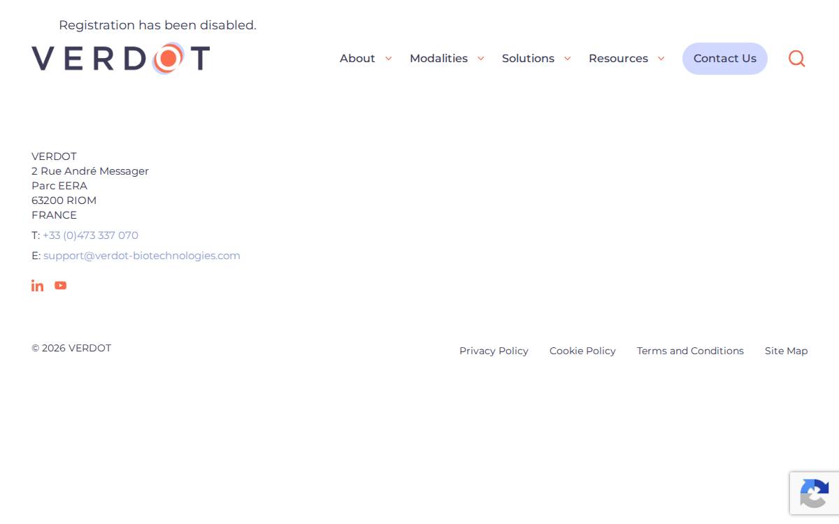 Verdot Biotechnologies website preview