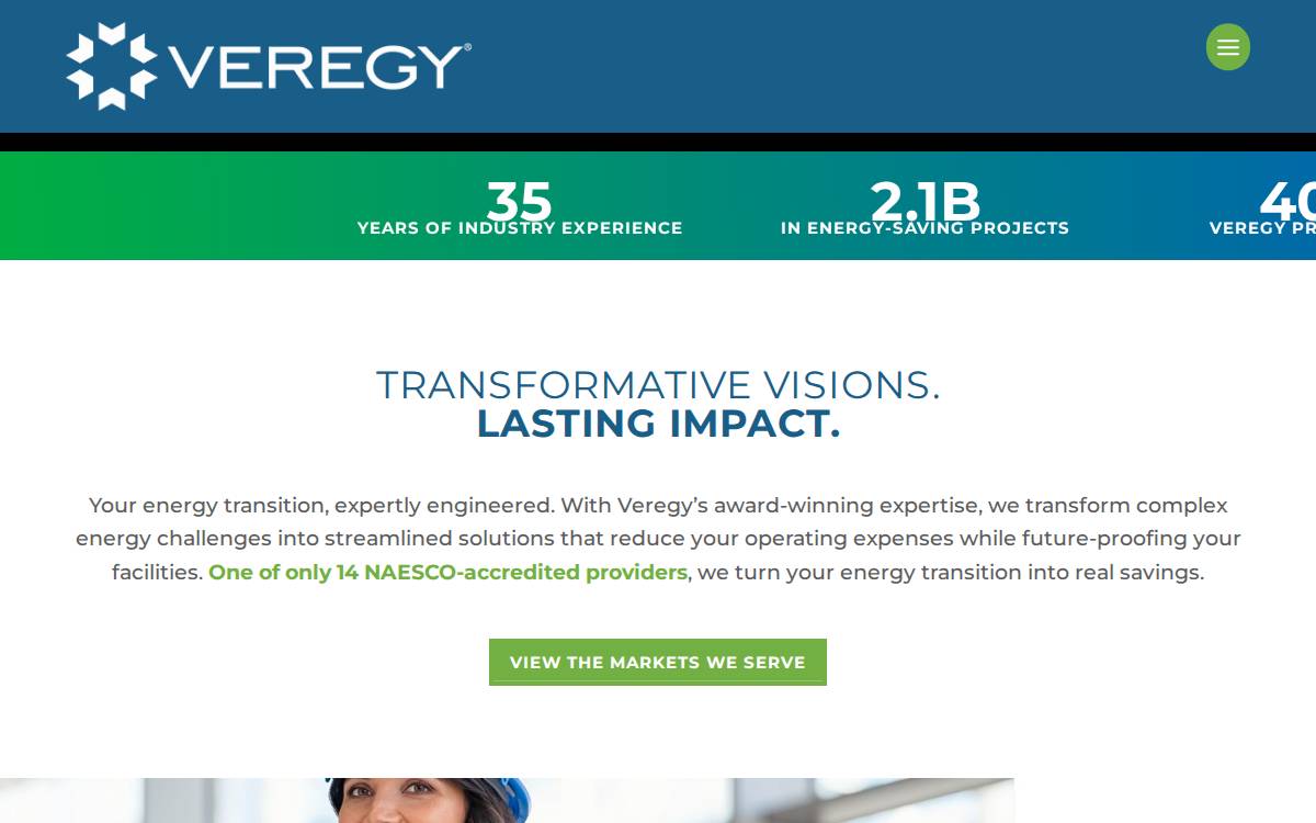 Veregy website preview