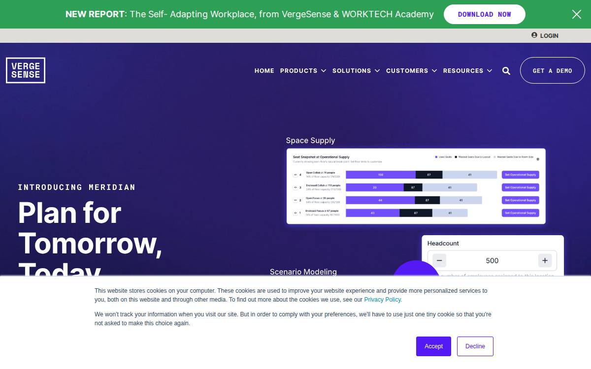 VergeSense website preview