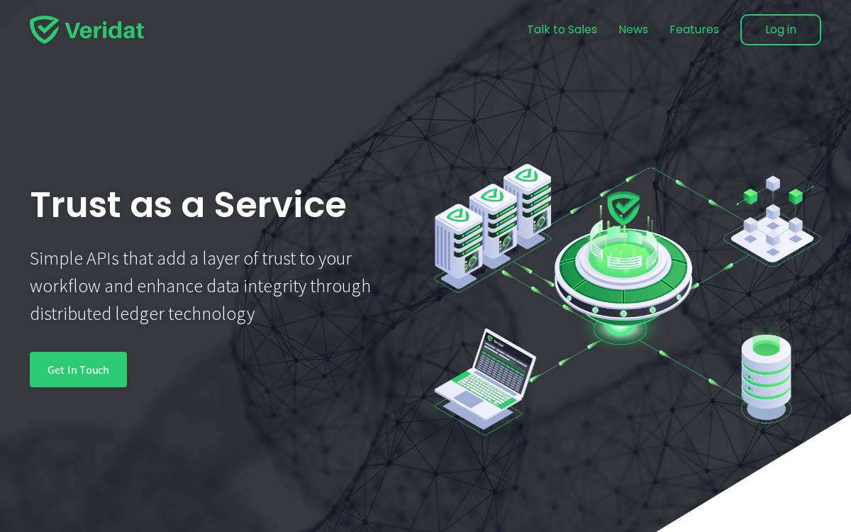 Veridat website preview