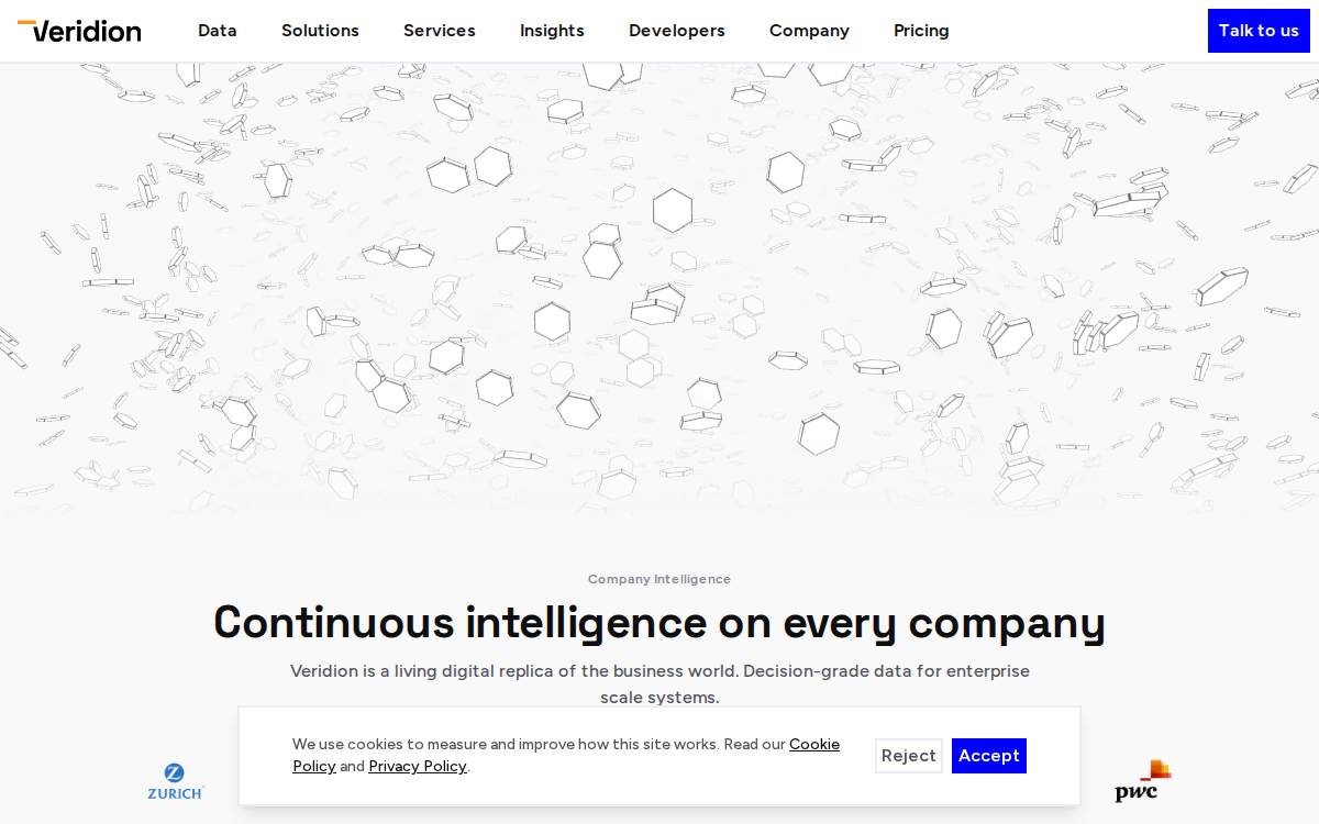 Veridion website preview