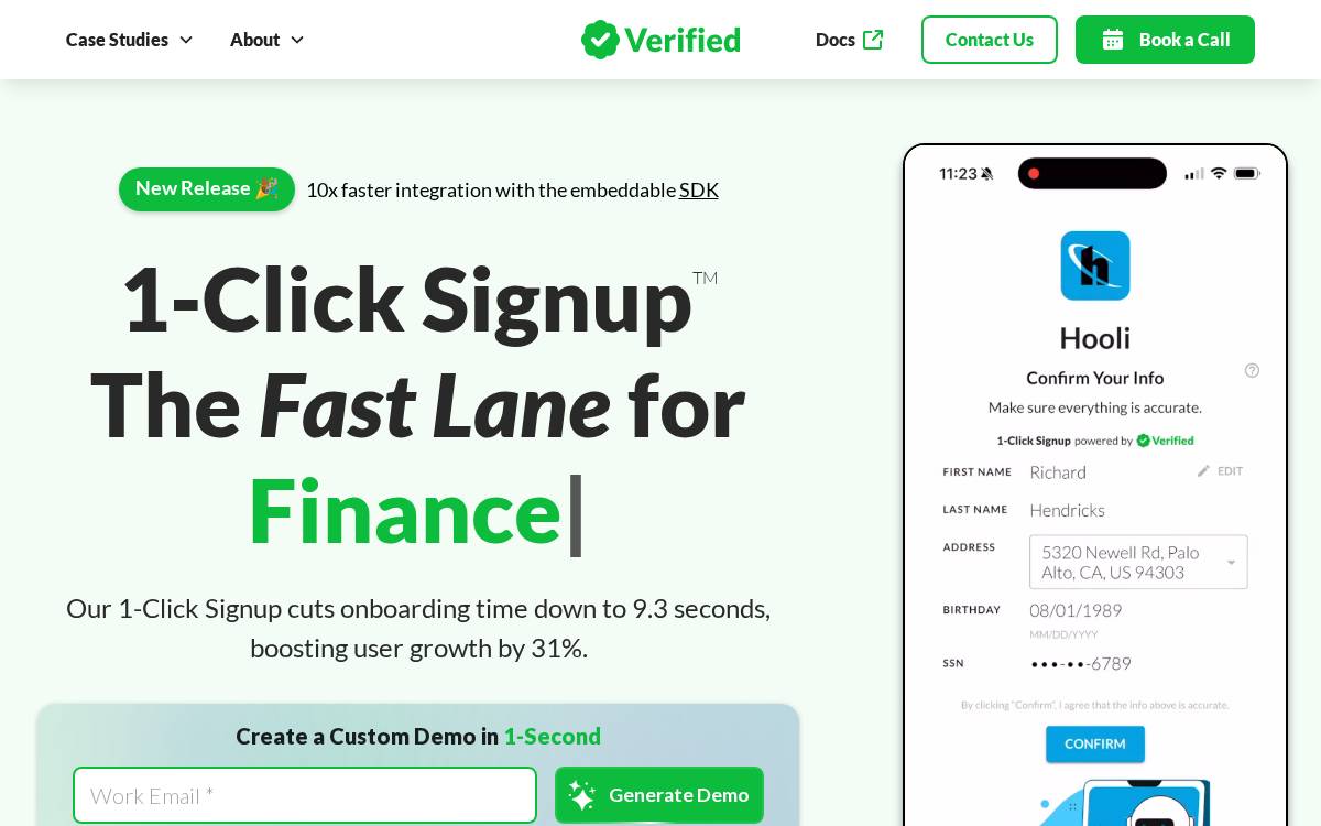 Verified website preview