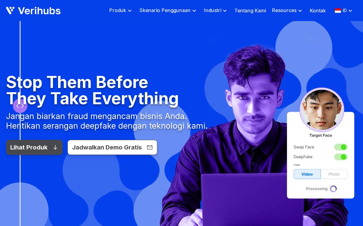 Verihubs website preview
