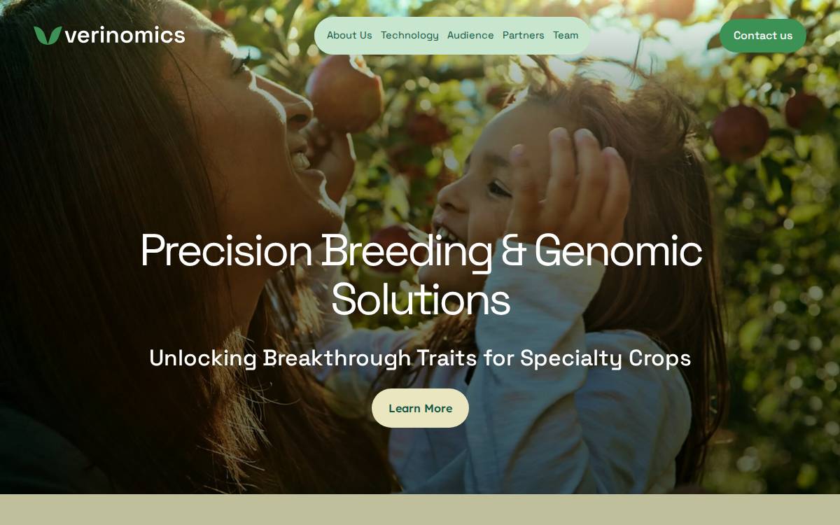 Verinomics website preview