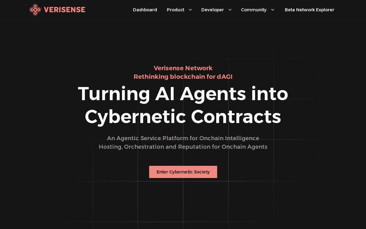 Verisense website preview