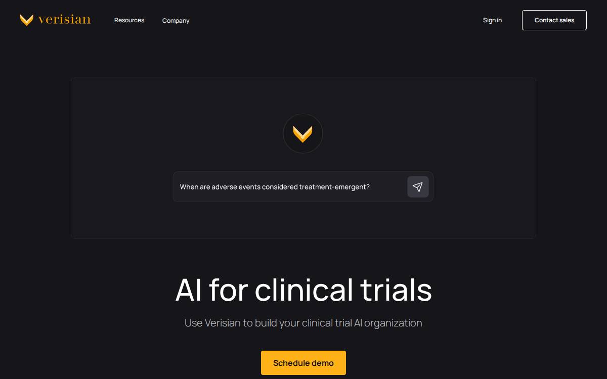 Verisian website preview