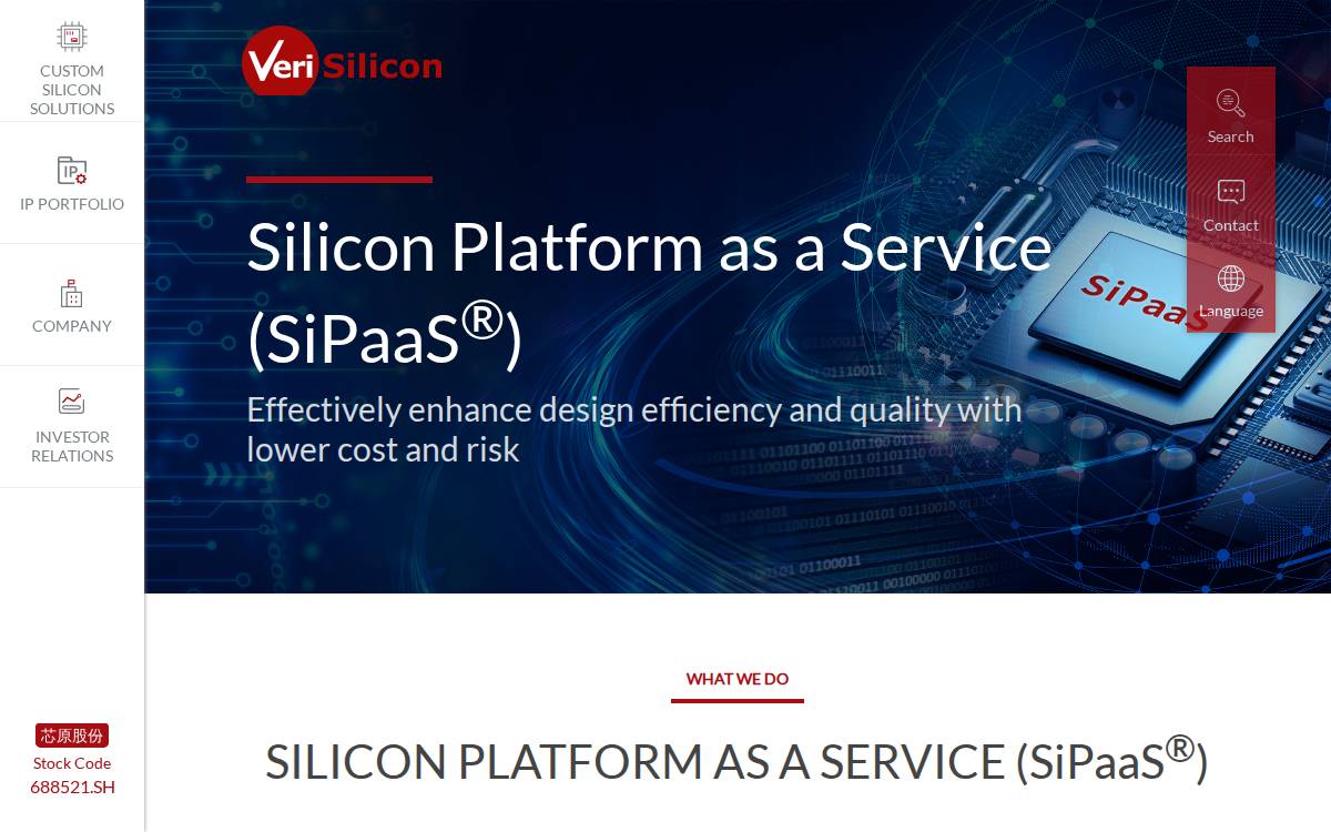 Verisil website preview