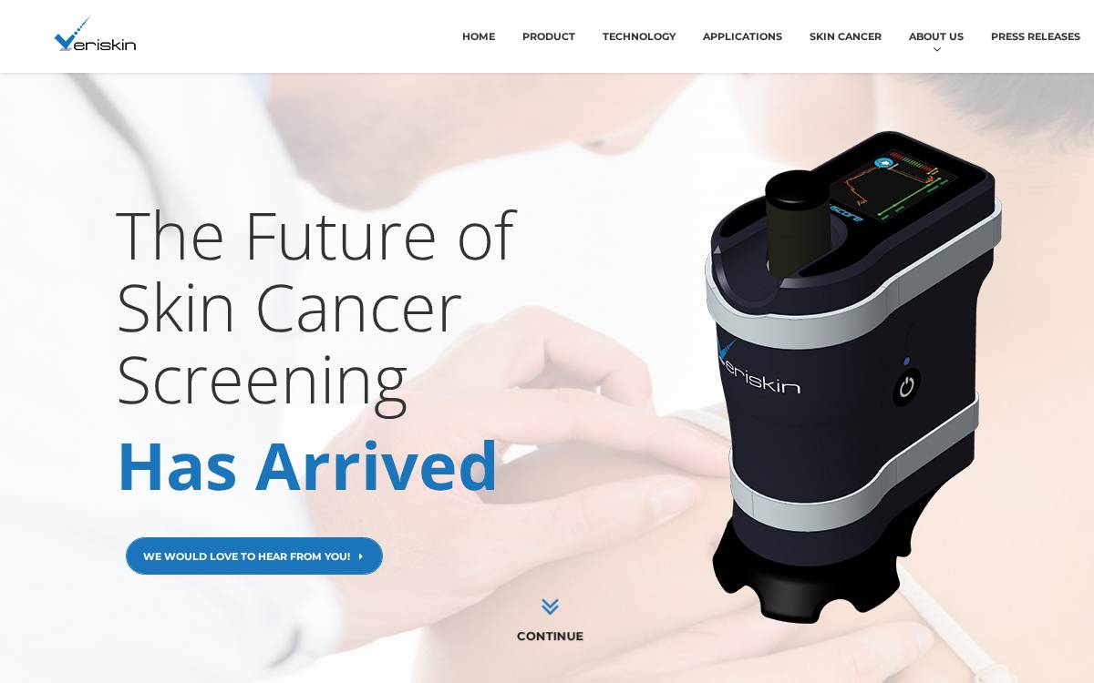 Veriskin website preview
