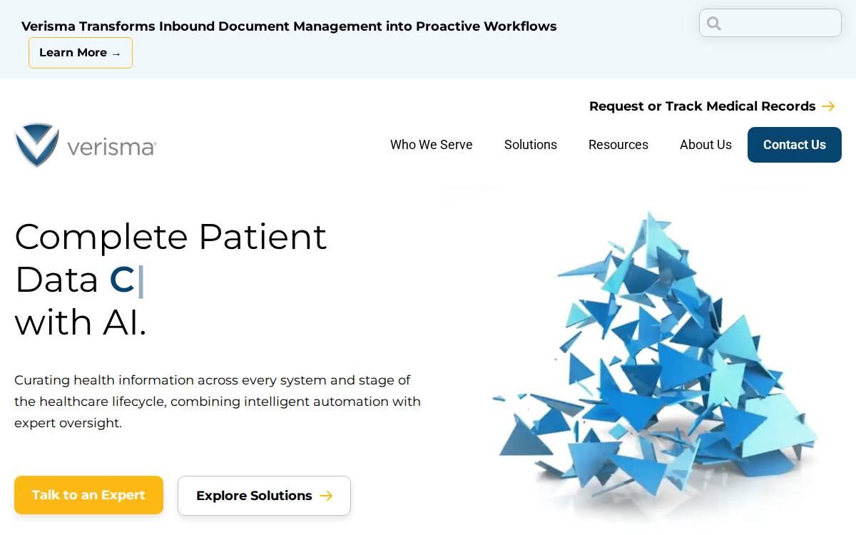 Verisma website preview