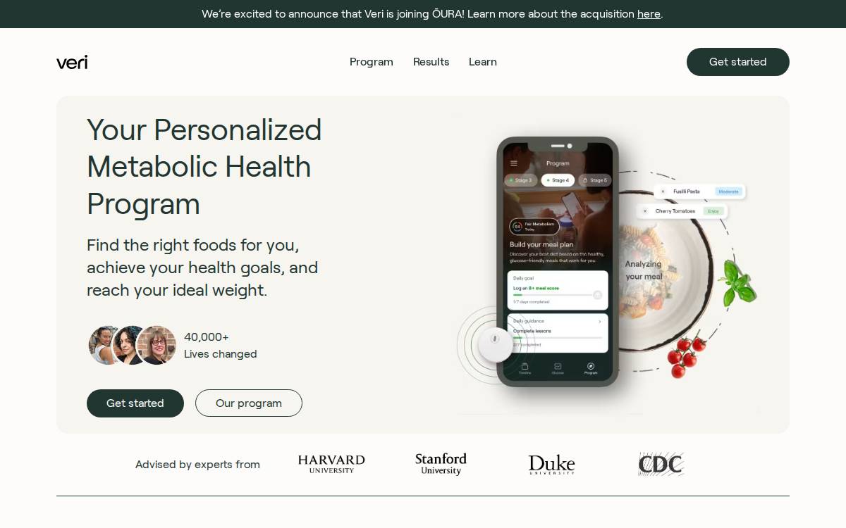 Veristable website preview