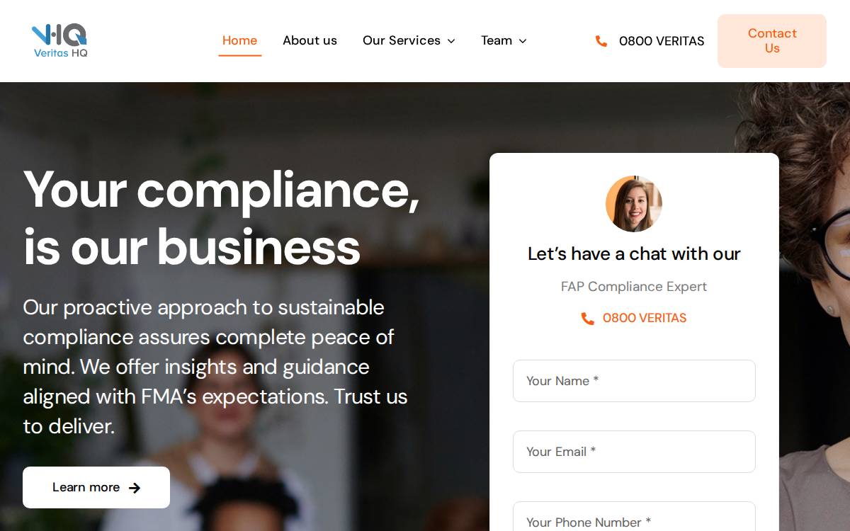 Veritas HQ website preview
