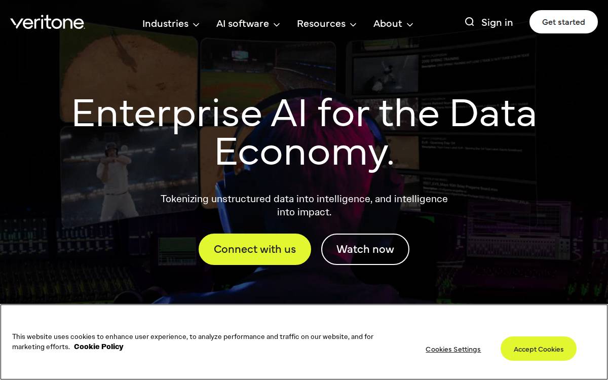Veritone website preview