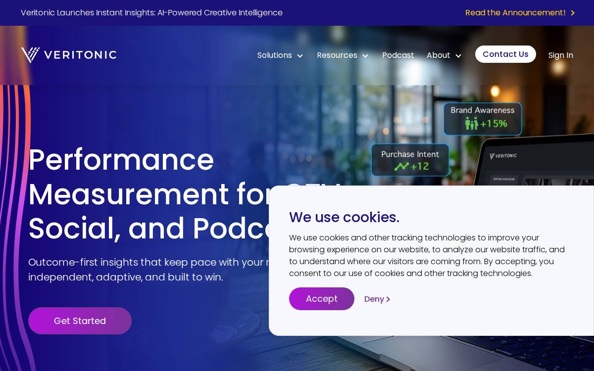 Veritonic website preview