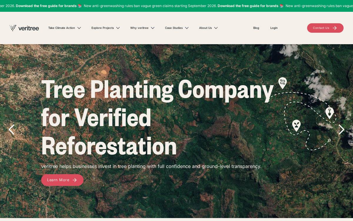 Veritree website preview