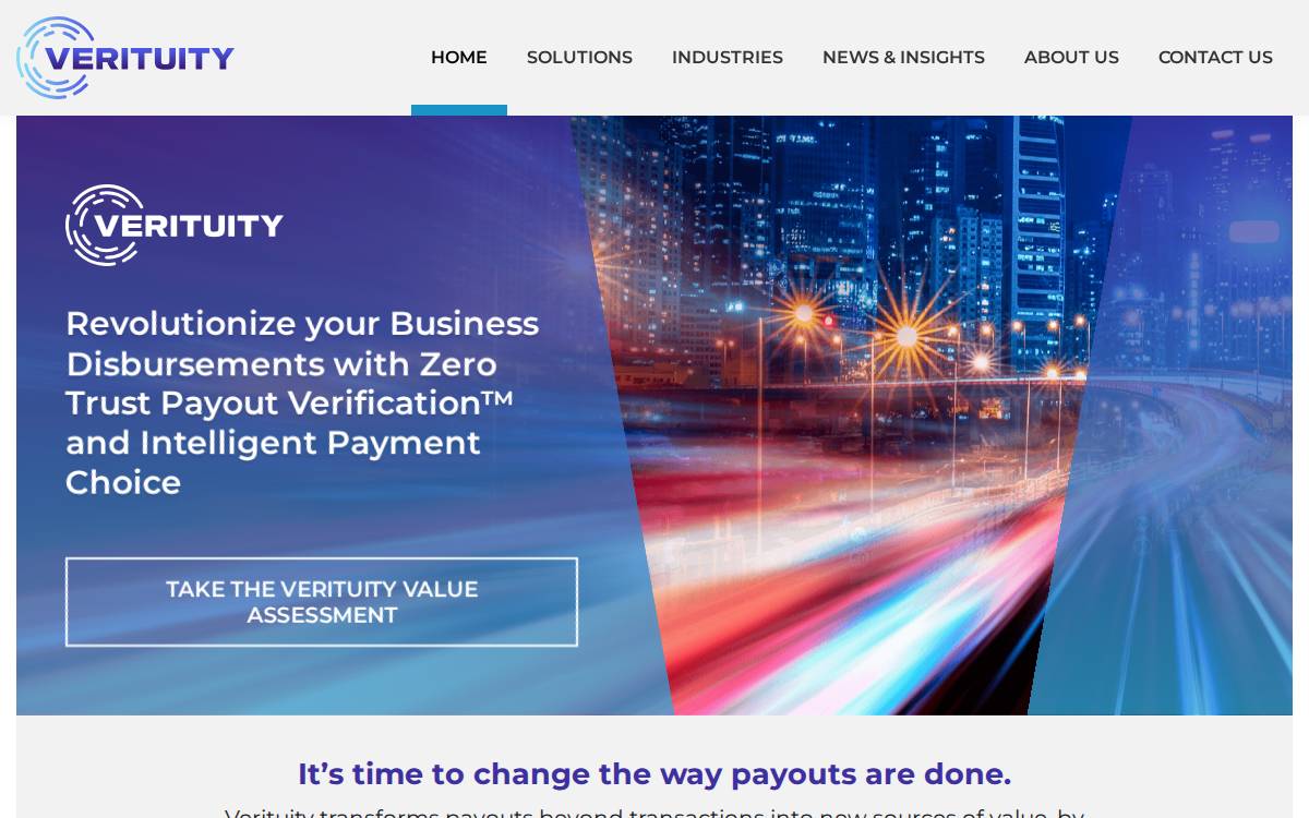Verituity website preview