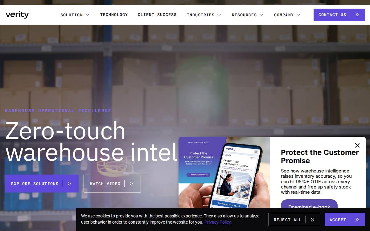 Verity website preview
