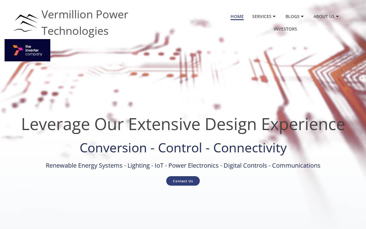 Vermillion Power Tech website preview