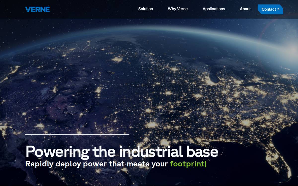 Verne Power website preview