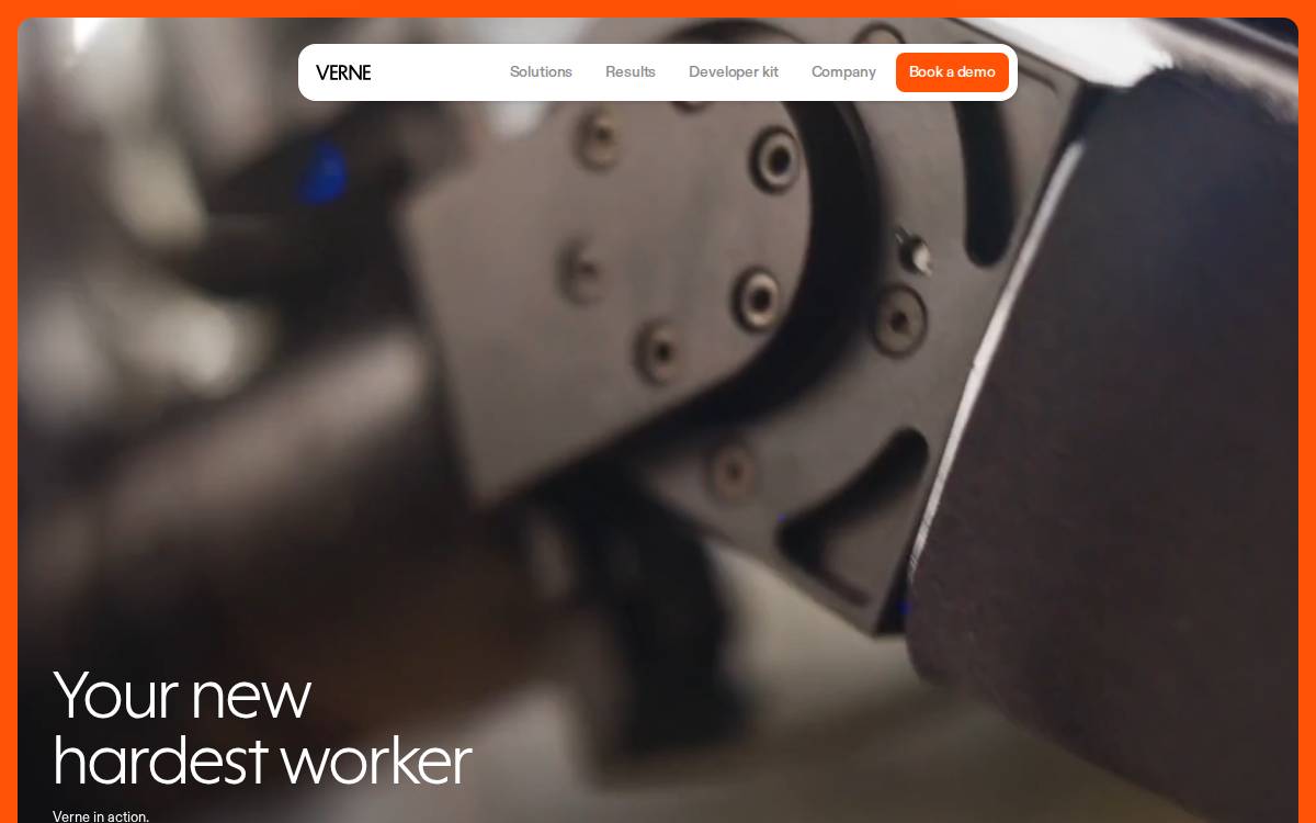 Verne Robotics website preview