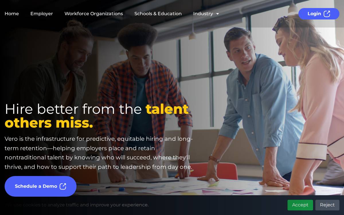 Vero Learning website preview