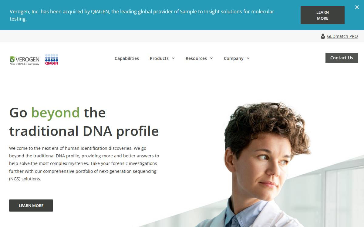 Verogen website preview